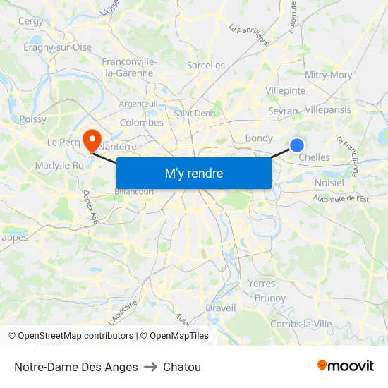 Notre-Dame-Des-Anges to Chatou map