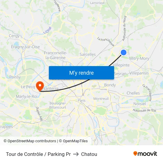 Tour de Contrôle / Parking Pr to Chatou map