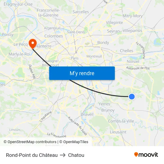 Rond-Point du Château to Chatou map