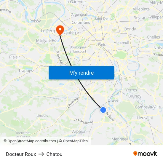 Docteur Roux to Chatou map