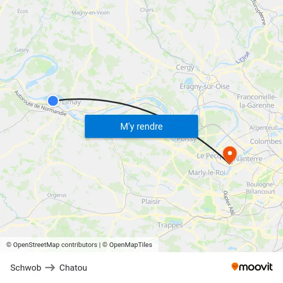Schwob to Chatou map