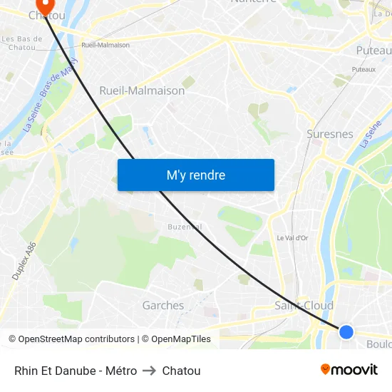 Rhin Et Danube - Métro to Chatou map