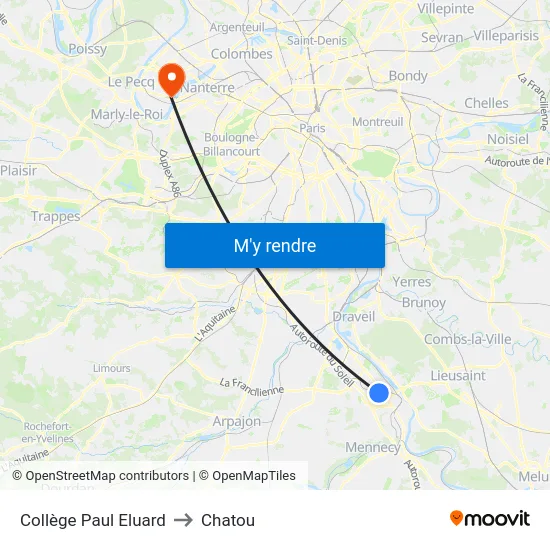 Collège Paul Eluard to Chatou map