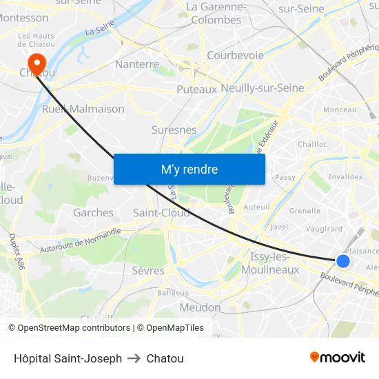 Hôpital Saint-Joseph to Chatou map