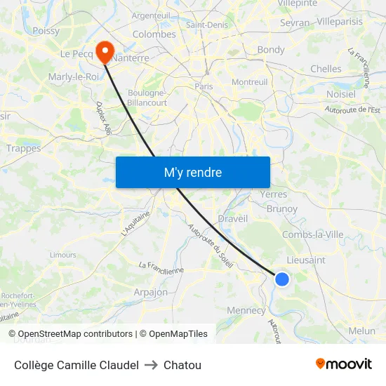 Collège Camille Claudel to Chatou map