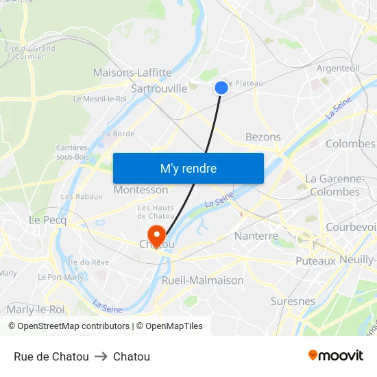 Rue de Chatou to Chatou map