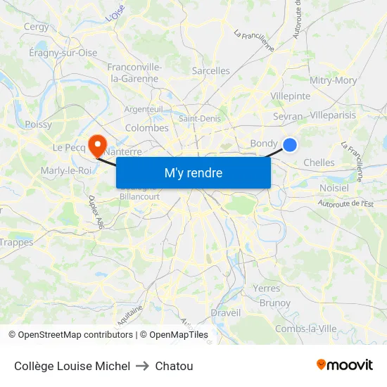 Collège Louise Michel to Chatou map