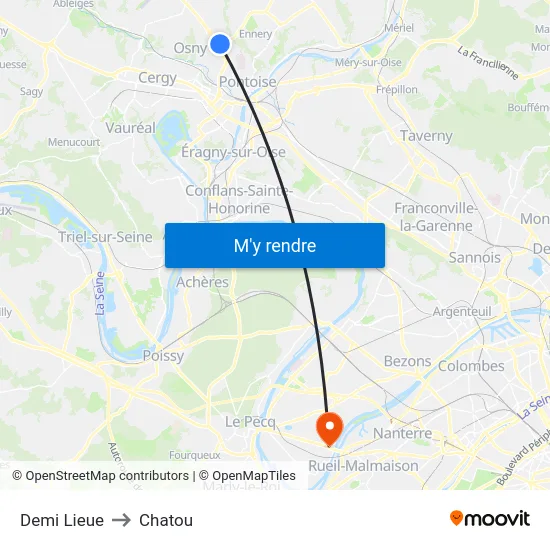 Demi Lieue to Chatou map