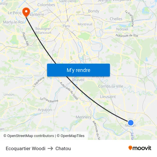 Ecoquartier Woodi to Chatou map
