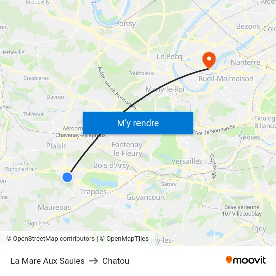 La Mare Aux Saules to Chatou map