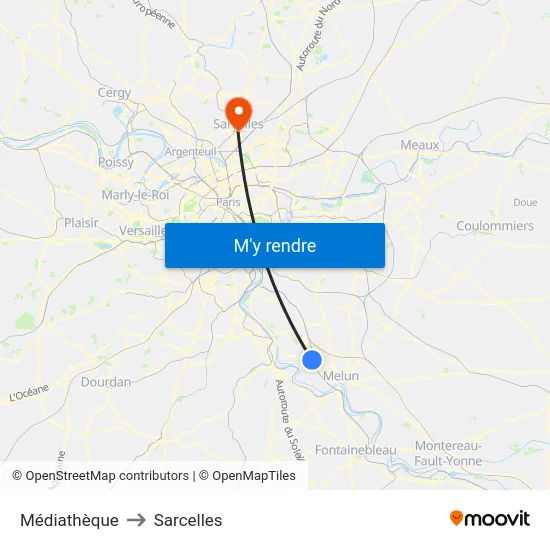 Médiathèque to Sarcelles map