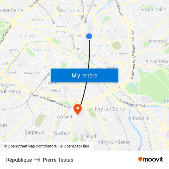 République to Pierre Testas map
