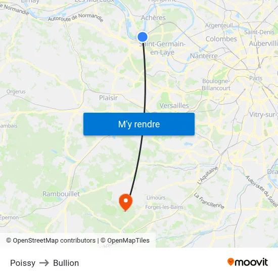 Poissy to Bullion map
