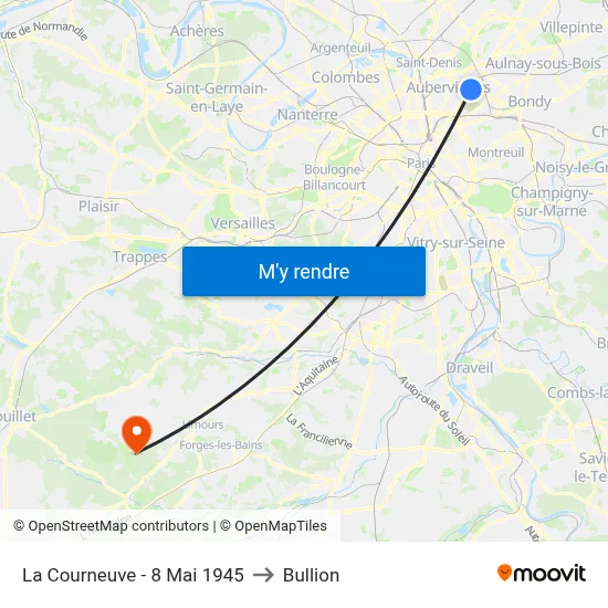 La Courneuve - 8 Mai 1945 to Bullion map