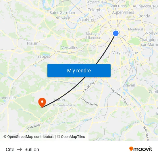 Cité to Bullion map