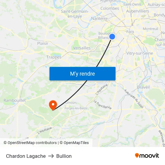 Chardon Lagache to Bullion map