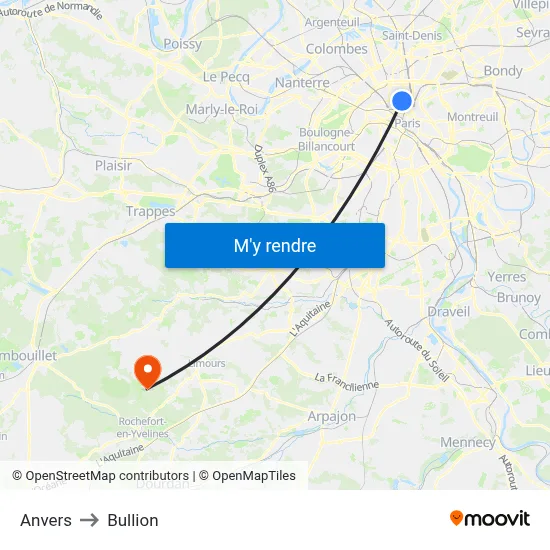 Anvers to Bullion map