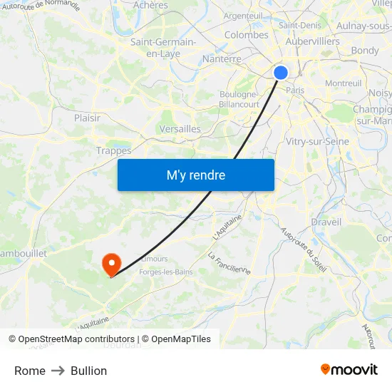 Rome to Bullion map
