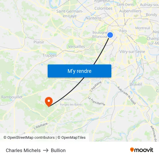 Charles Michels to Bullion map