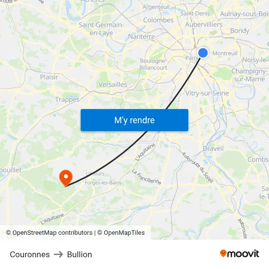 Couronnes to Bullion map