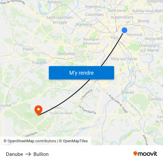 Danube to Bullion map