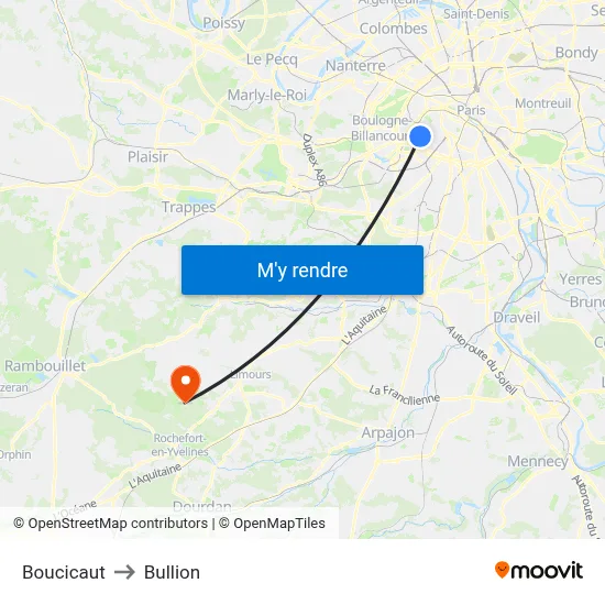 Boucicaut to Bullion map