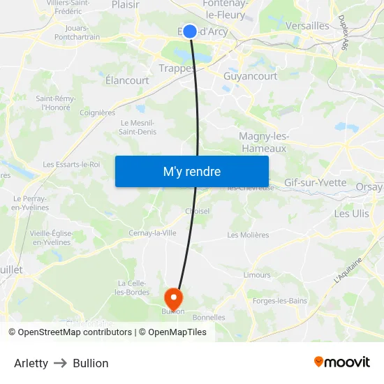 Arletty to Bullion map