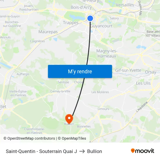 Saint-Quentin - Souterrain Quai J to Bullion map