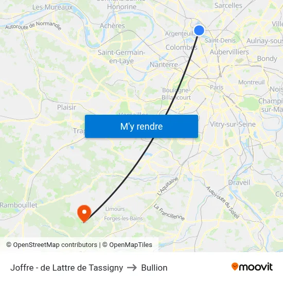 Joffre - de Lattre de Tassigny to Bullion map