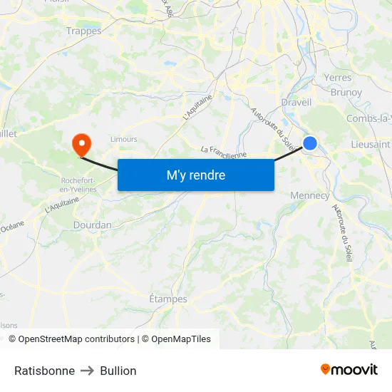 Ratisbonne to Bullion map