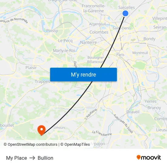 My Place to Bullion map