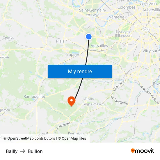 Bailly to Bullion map