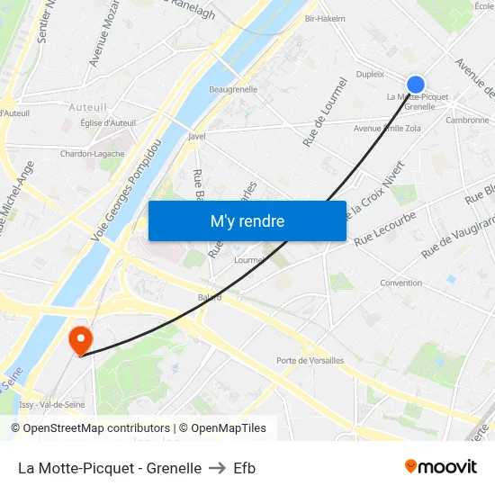 La Motte-Picquet - Grenelle to Efb map