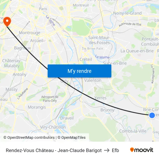 Rendez-Vous Château - Jean-Claude Barigot to Efb map