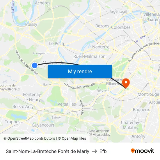 Saint-Nom-La-Bretèche Forêt de Marly to Efb map