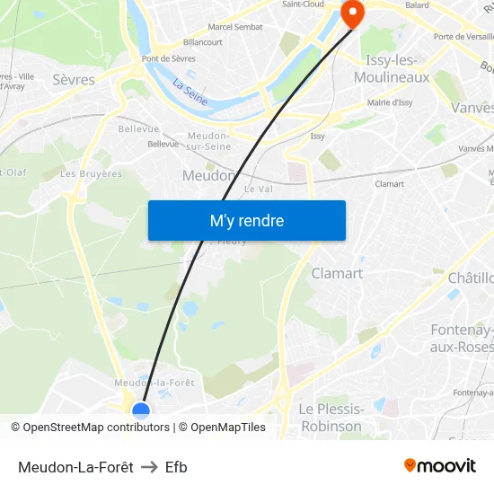 Meudon-La-Forêt to Efb map