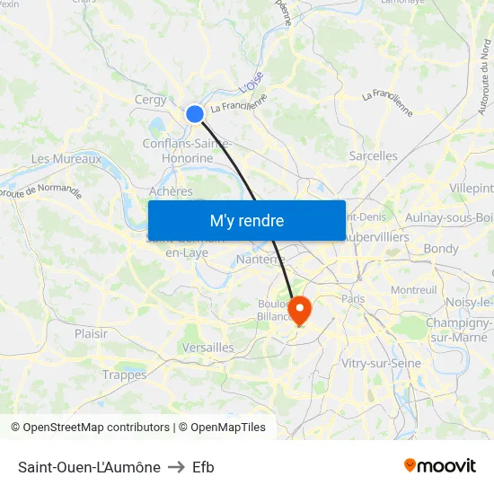 Saint-Ouen-L'Aumône to Efb map