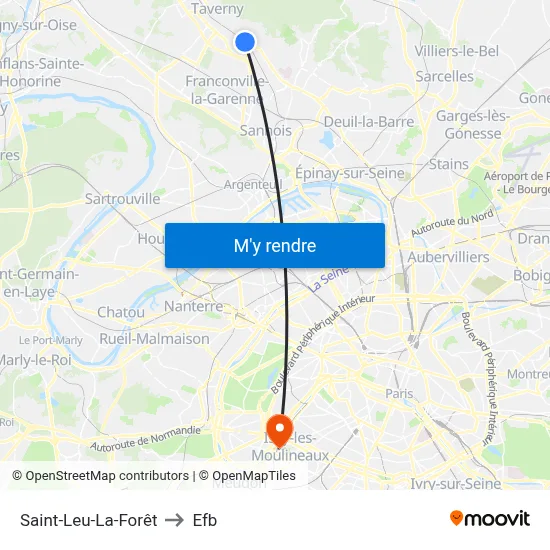Saint-Leu-La-Forêt to Efb map
