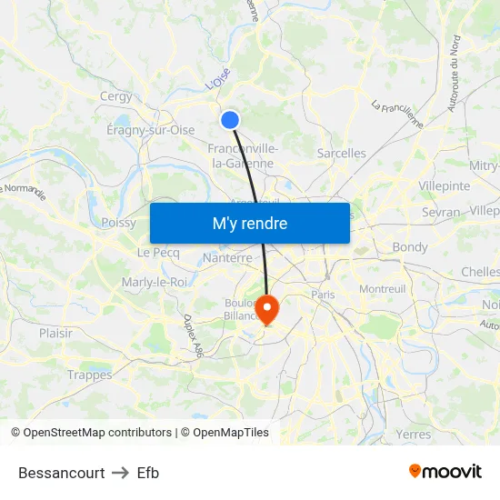 Bessancourt to Efb map