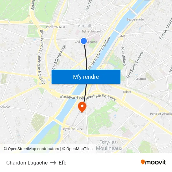 Chardon Lagache to Efb map