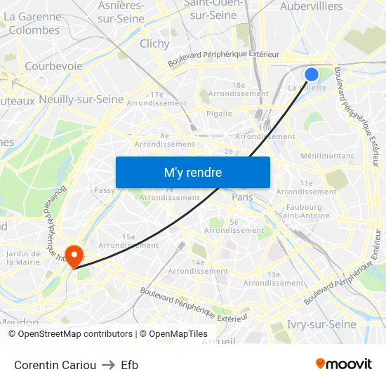 Corentin Cariou to Efb map