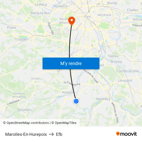 Marolles-En-Hurepoix to Efb map