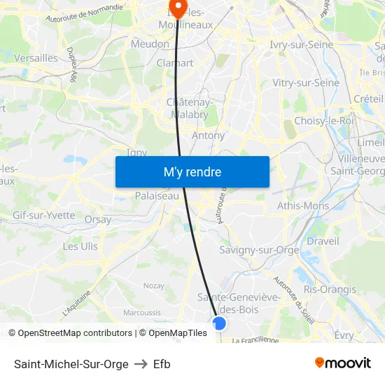 Saint-Michel-Sur-Orge to Efb map