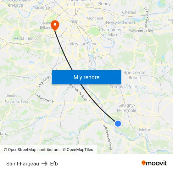 Saint-Fargeau to Efb map