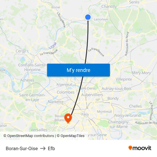 Boran-Sur-Oise to Efb map