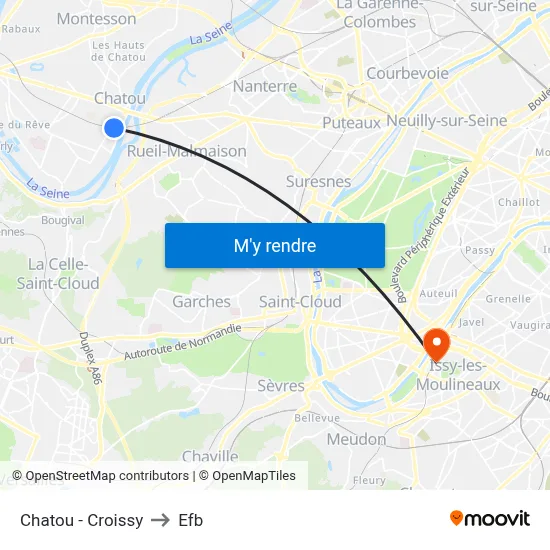 Chatou - Croissy to Efb map