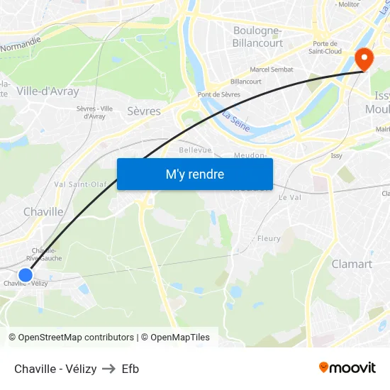 Chaville - Vélizy to Efb map