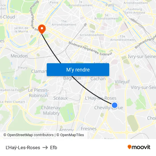 L'Haÿ-Les-Roses to Efb map