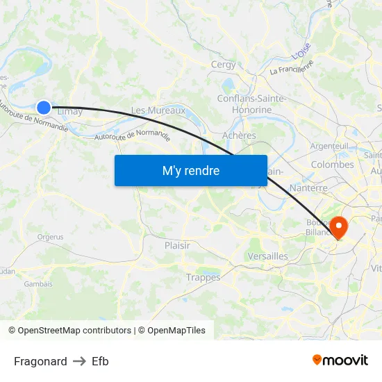 Fragonard to Efb map