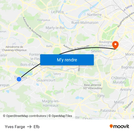 Yves Farge to Efb map